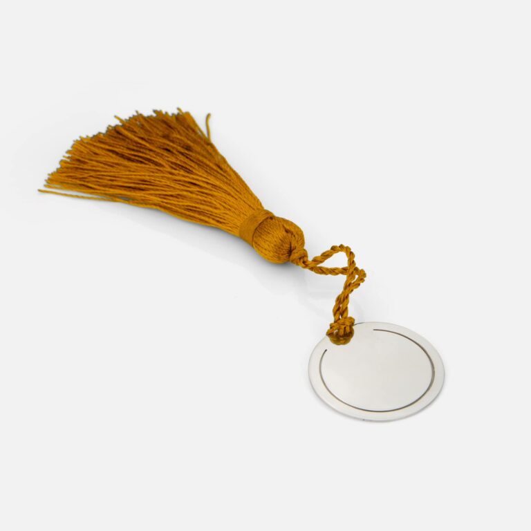 Marcador de livros clip redondo em prata da Leitão & Irmão