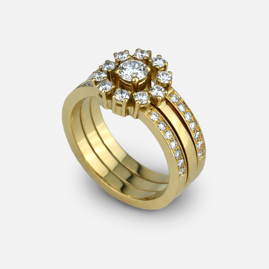 Anel em ouro e diamantes memory jewels da Leitão & Irmão