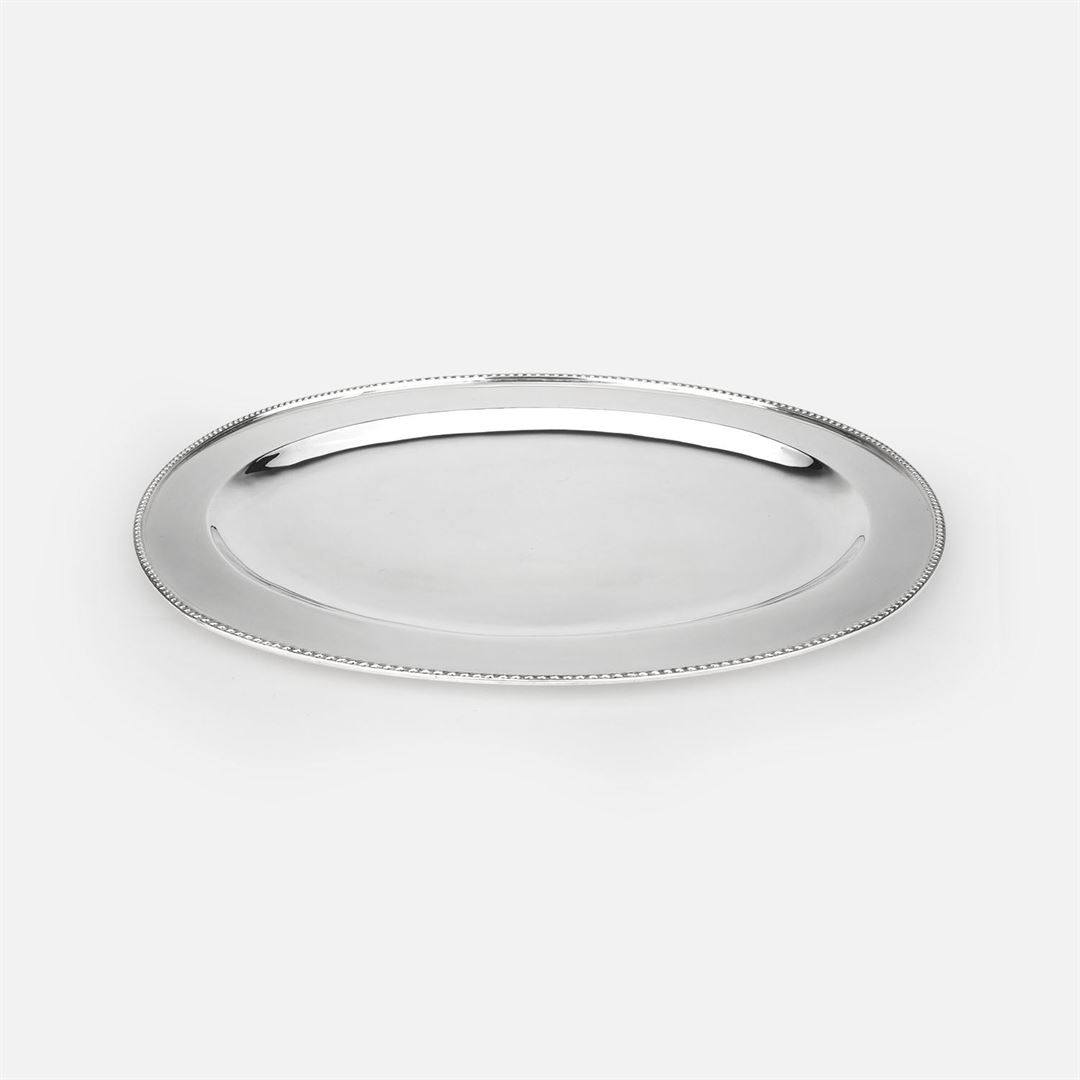 Prato de molheira em prata | Modelo Contas