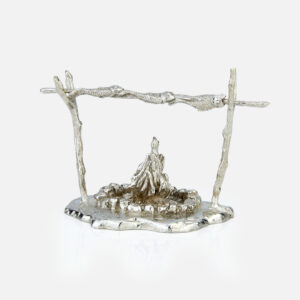 Conjunto O acampamento- Grande presépio popular em prata da Leitão & Irmão