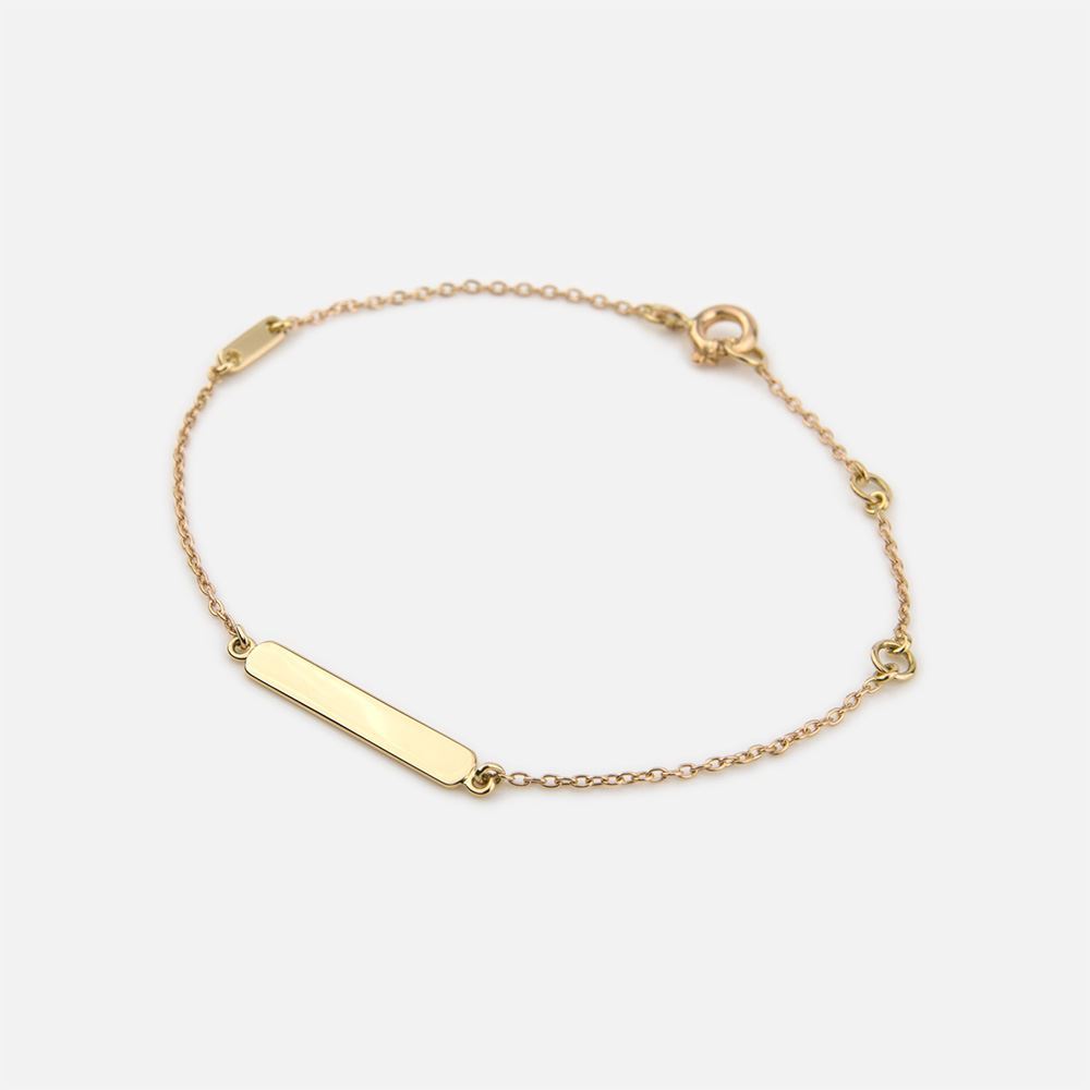 Pulseira em ouro para personalizar da leitão & Irmão