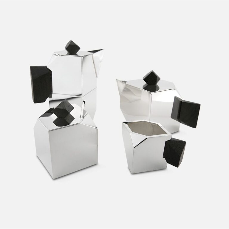 Serviço de chá les pyramides em prata da Leitão & Irmão