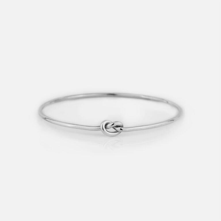 Pulseira escrava com nó em prata da Leitão & Irmão