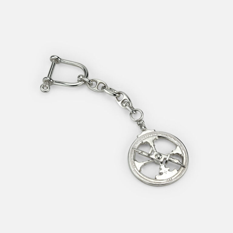Porta chaves astrolábio em prata da Leitão & Irmão