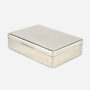 Caixa de Mesa com fecho em prata | tampa lisa e cantos redondos