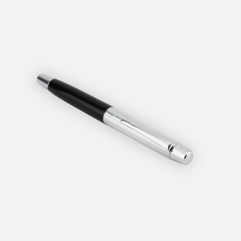 caneta em prata e laca preta da Leitão & Irmão