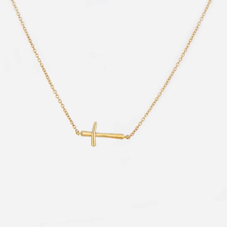 Fio e cruz Báculo papal em ouro amarelo da Leitão & Irmão