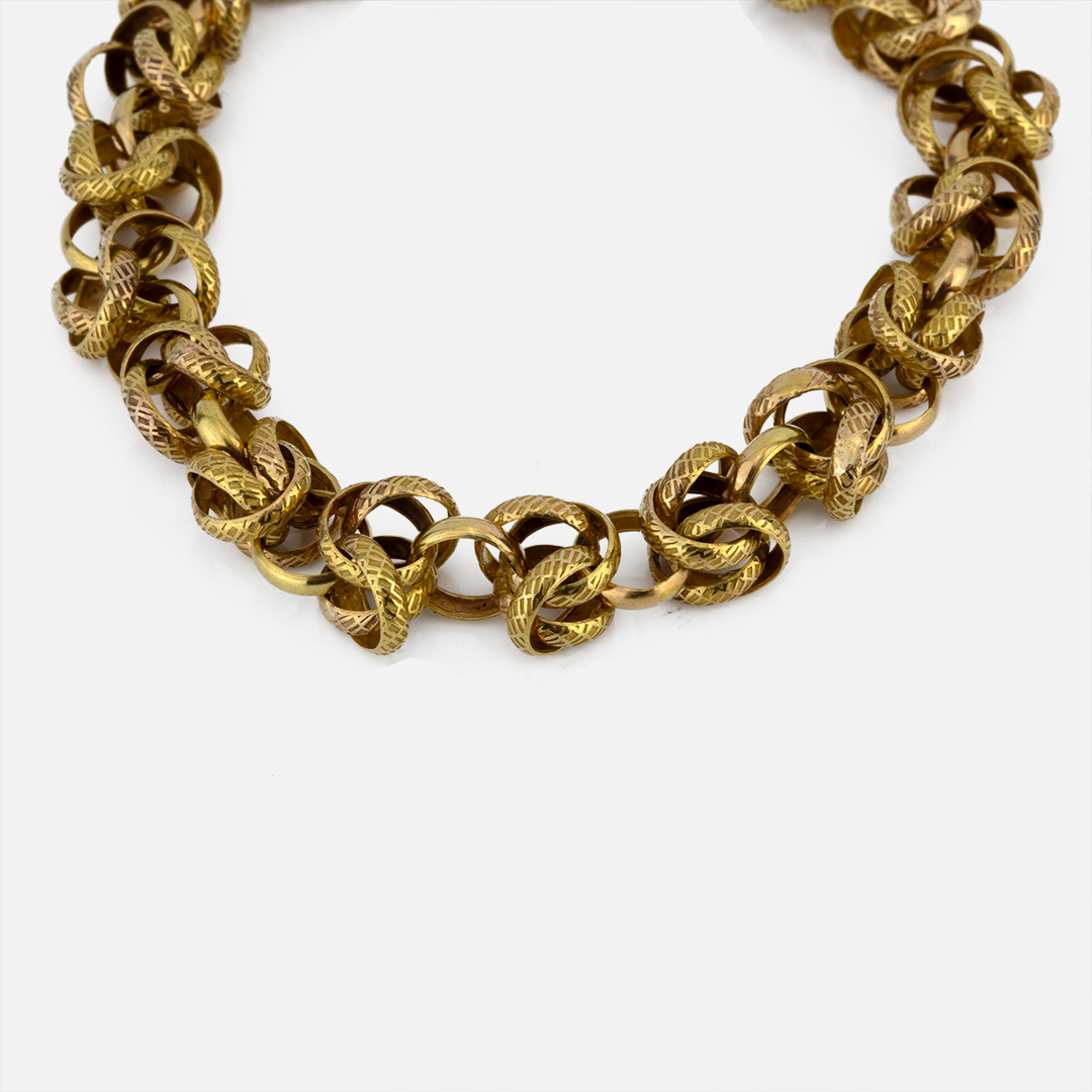 Pulseira em malha em ouro da Leitão & Irmão