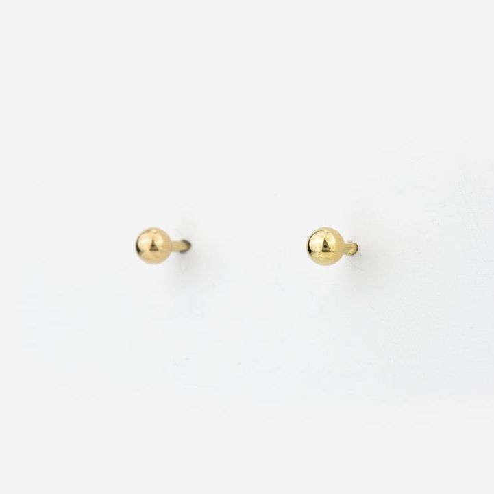 Par de brincos Bolinha em ouro amarelo da Leitão & Irmão