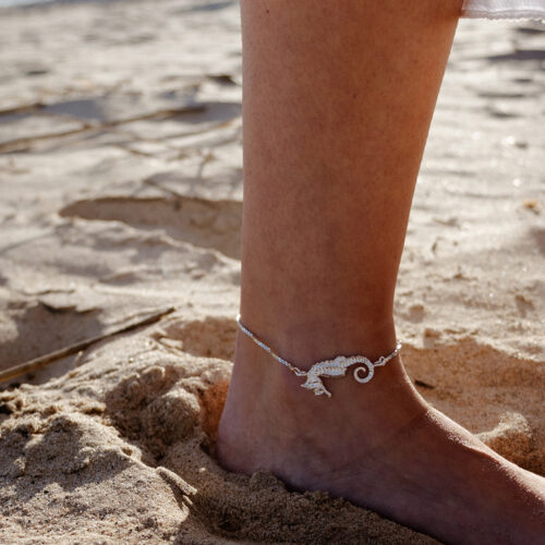 Pulseira Cavalo Marinho do mar em prata da Coleção Mar de prata da Leitão & Irmão