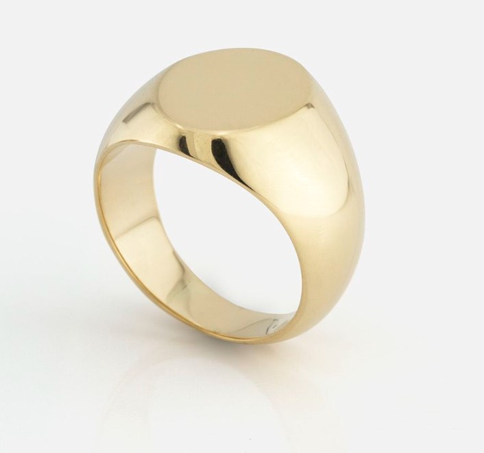 Anel de brasão em ouro da Leitão & Irmão