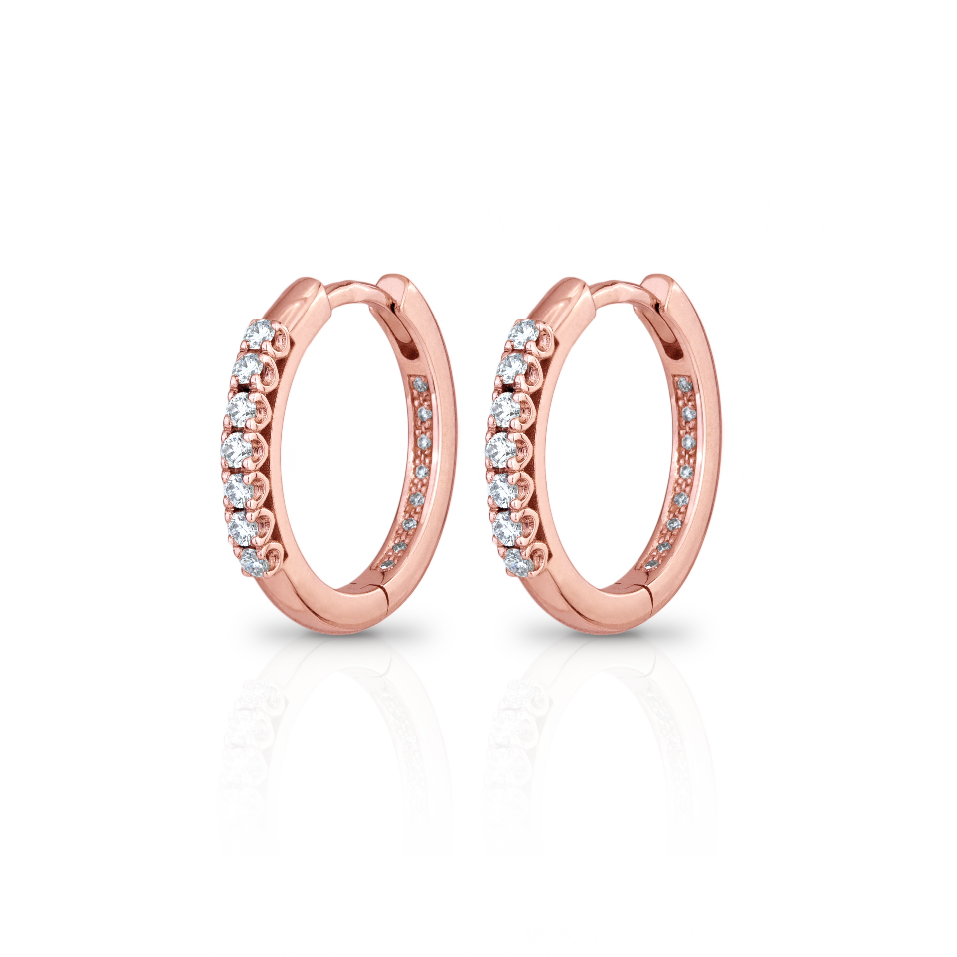 Argolas Forever em Ouro Rosa e diamantes da Leitão & Irmão.