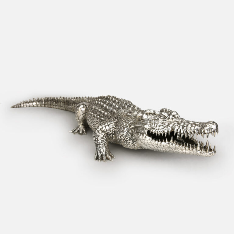 Crocodilo de Chelas em prata coleção excecionais da Leitão & Irmão