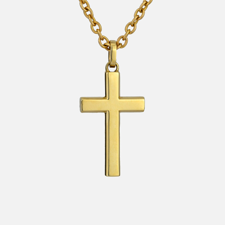 Fio e cruz em ouro amarelo da Leitão & Irmão