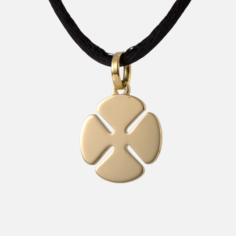 Pendente trevo em ouro amarelo da Leitão & Irmão