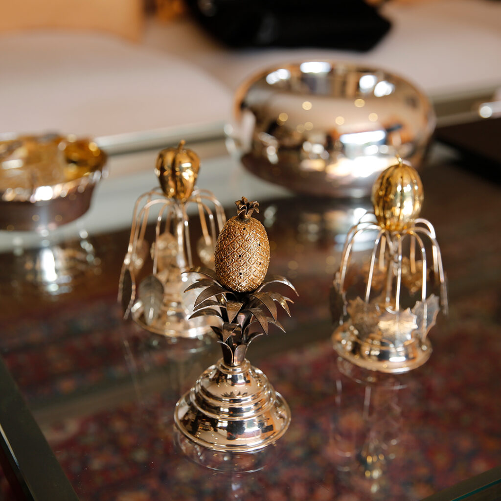 Paliteiro em prata modelo Ananás da Leitão & Irmão