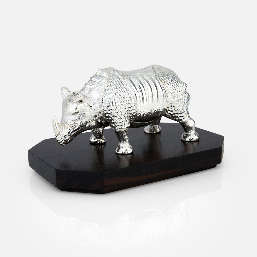 Rinoceronte da Cidadania em prata da Coleção Royal Collection da Leitão & Irmão x Museu do Tesouro Real
