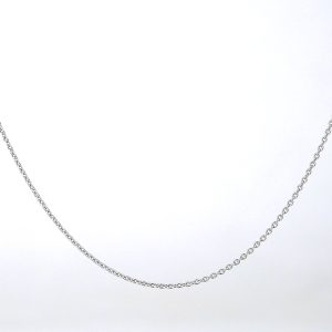 Fio em malha de ouro branco - Cadeado - 40'' - 45cm